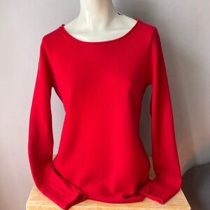 InCashmere Vibrant Red 100% Cashmere Sweater